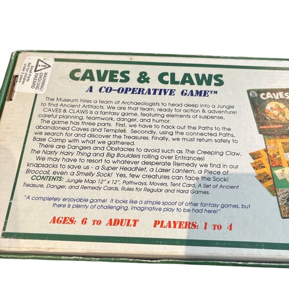 CAVES & CLAWS Vintage Board Game A Co-operative Game 1-4 Players **READ - Picture 5 of 7